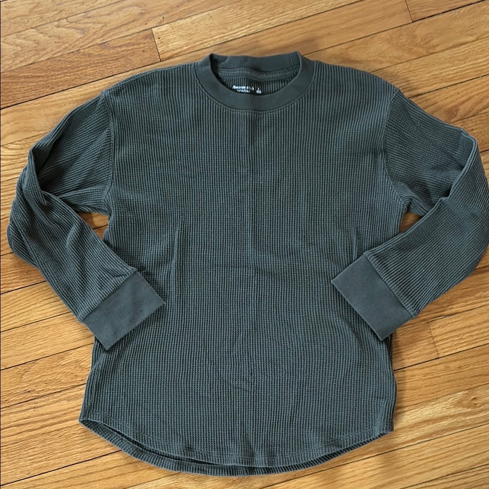 Abercrombie Long Sleeved Waffle Boyfriend Tee